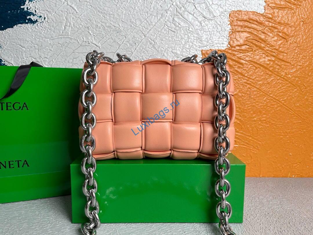 Bottega Veneta BV 20206 Chain Cassette 631421 Light Pink Silver | bottega veneta bv 20206 chain cassette 631421 silvry 19 voguebags.ru