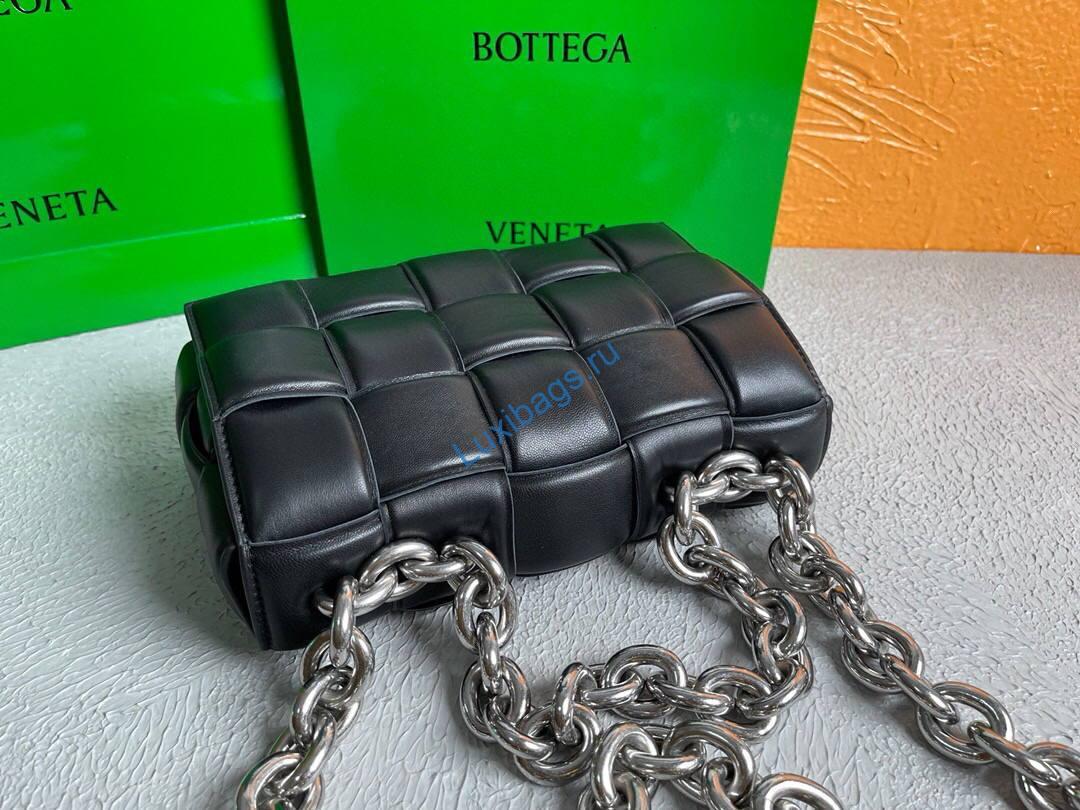 Bottega Veneta BV 20206 Chain Cassette 631421 Black Silver | bottega veneta bv 20206 chain cassette 631421 silvry 49 voguebags.ru