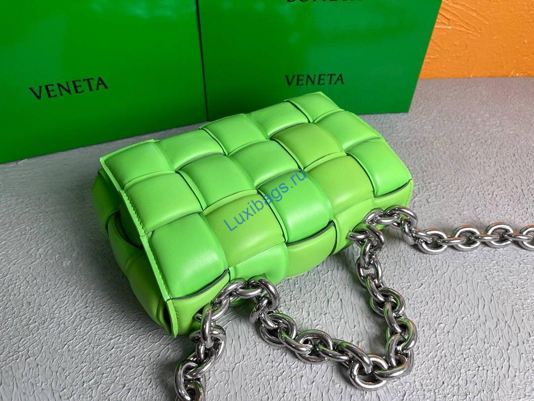 Bottega Veneta BV 20206 Chain Cassette 631421 Grass green Silver | bottega veneta bv 20206 chain cassette 631421 silvry 58 voguebags.ru