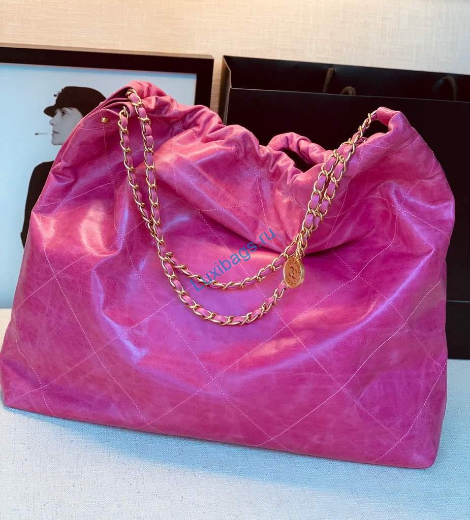 Chanel A68200 Large Chain Shopping Bag Plum | chanel a68200 large chain shopping bag 22