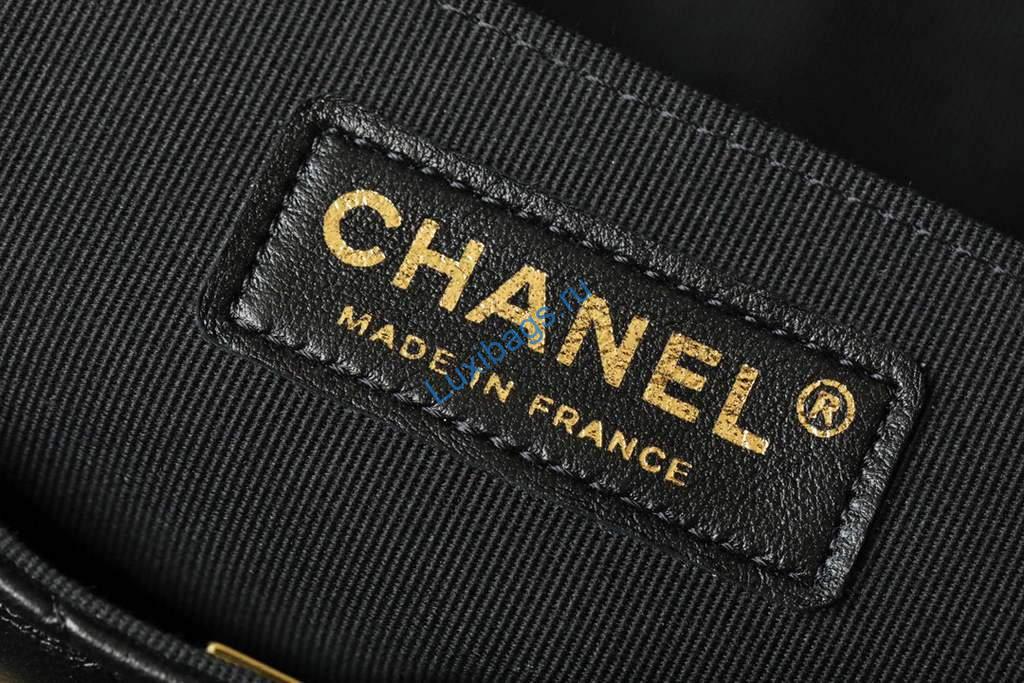 Chanel AS2563 Flap Bag Lambskin Gold Metal Black | chanel as2563 flap bag lambskin 37