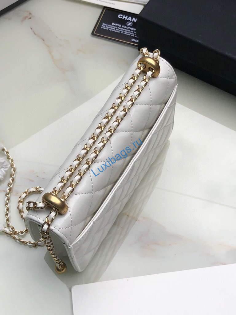Chanel Shoulder Flap Mini Bag AS2289 Lambskin Beige | chanel shoulder flap mini bag as2289 13 voguebags.ru