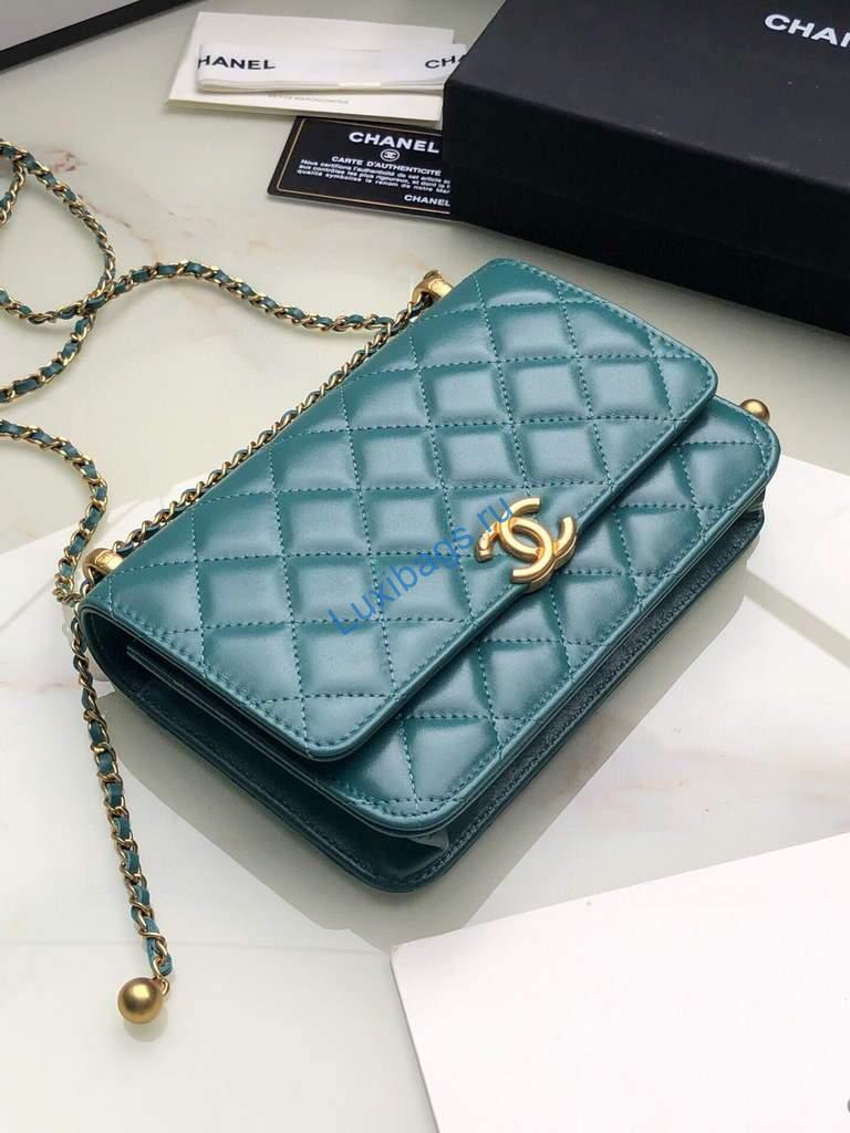 Chanel Shoulder Flap Mini Bag Lambskin AS2289 Green | chanel shoulder flap mini bag as2289 38 voguebags.ru
