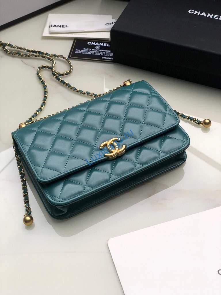 Chanel Shoulder Flap Mini Bag Lambskin AS2289 Green | chanel shoulder flap mini bag as2289 40 voguebags.ru