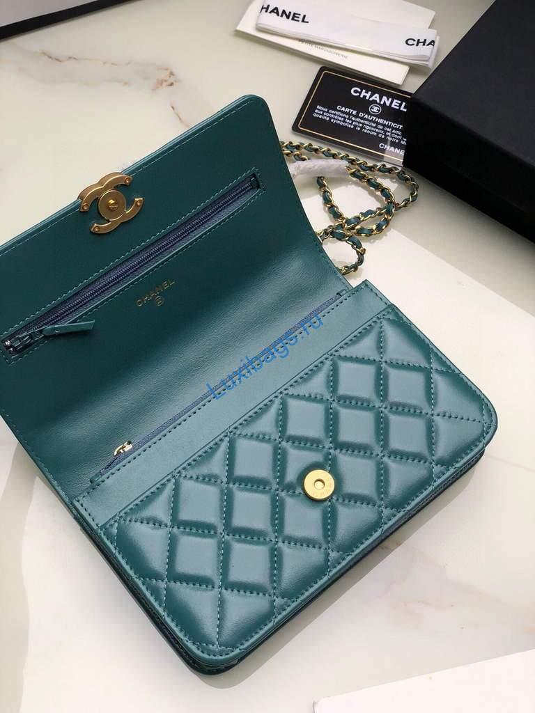 Chanel Shoulder Flap Mini Bag Lambskin AS2289 Green | chanel shoulder flap mini bag as2289 43 voguebags.ru