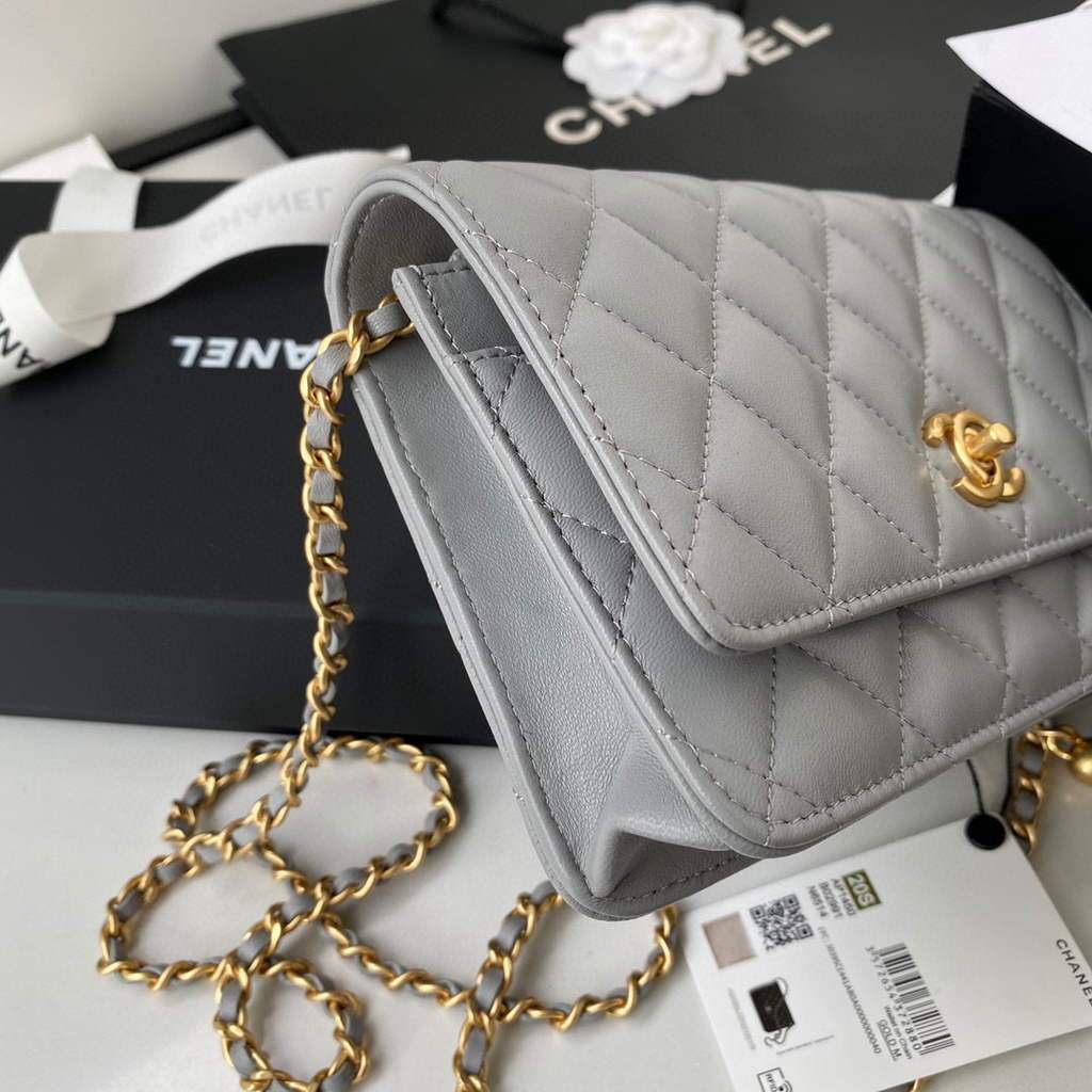 Chanel Wallet on Chain Lambskin AP1450 Grey | chanel wallet on chain lambskin ap1450 50 voguebags.ru