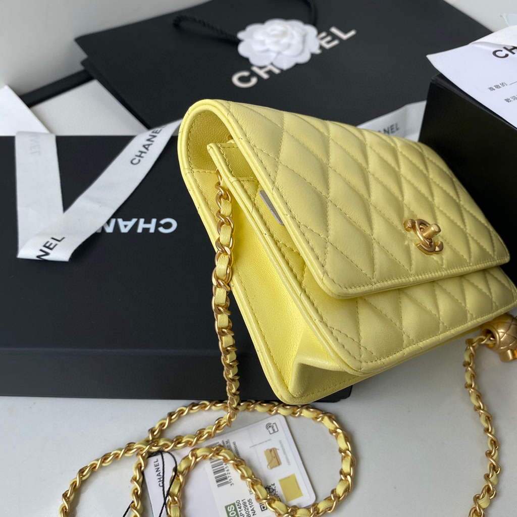 Chanel Wallet on Chain Lambskin AP1450 Yellow | chanel wallet on chain lambskin ap1450 58 voguebags.ru