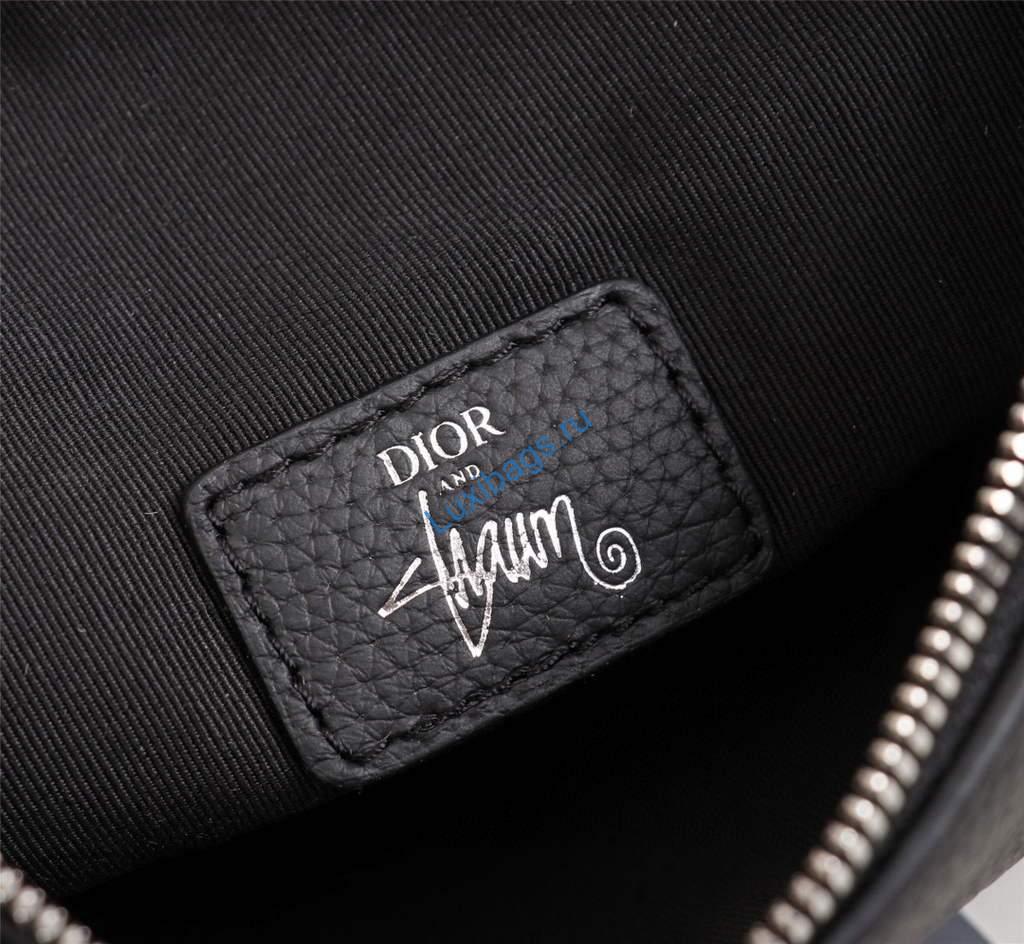 Dior 1ADPO093 Saddle Men Bag Grained Calfskin Black | dior 1adpo093 saddle men bag dior oblique jacquard 103 voguebags.ru