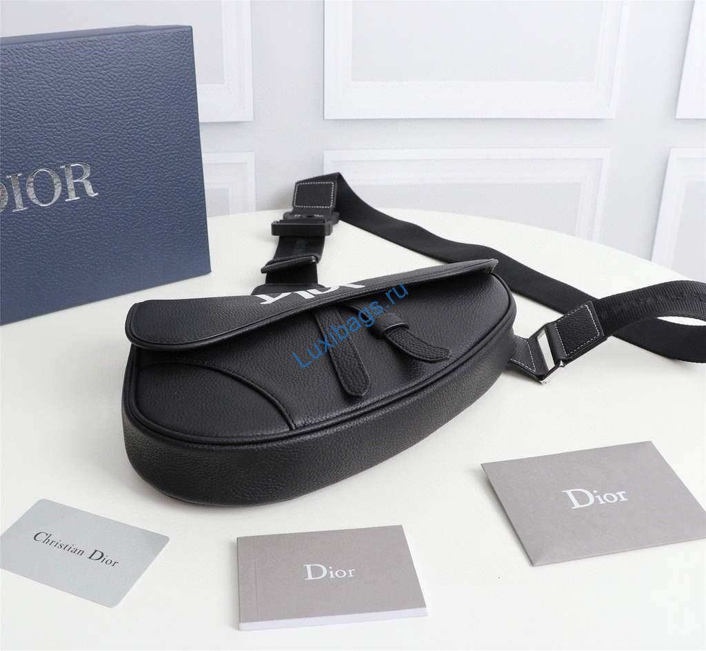Dior 1ADPO093 Saddle Men Bag Grained Calfskin Black | dior 1adpo093 saddle men bag dior oblique jacquard 118 voguebags.ru