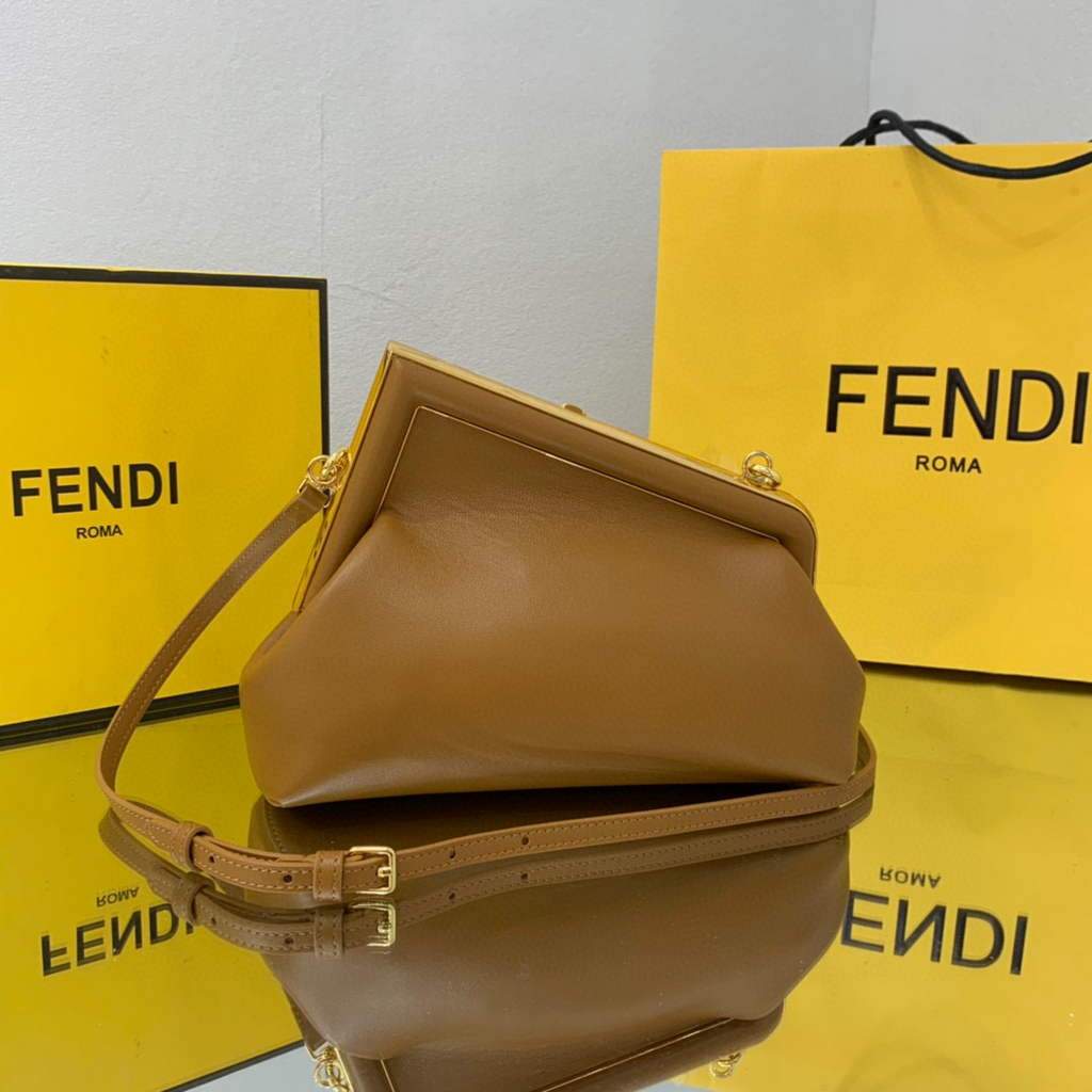 Fendi FIRST Small Bag 8BP129 Leather Brown | fendi first small bag leather 8bp129 41 voguebags.ru