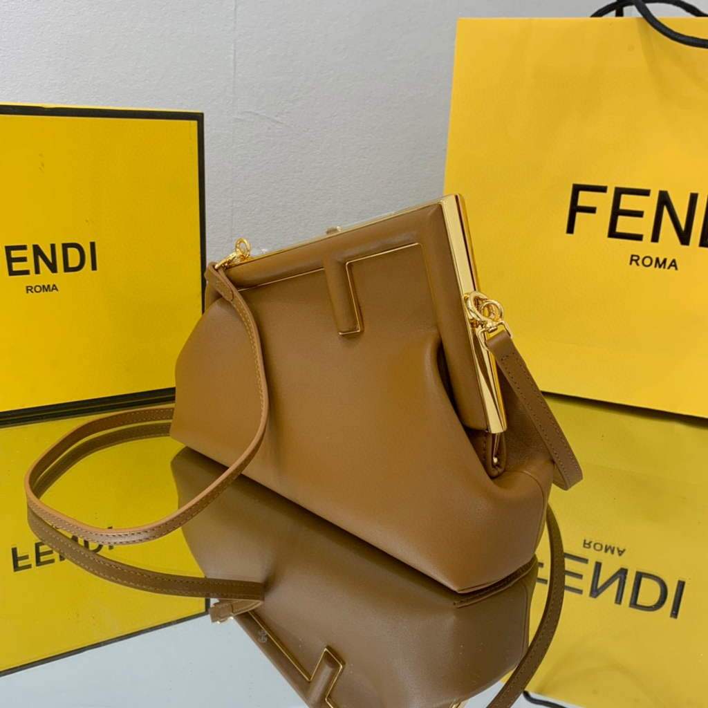 Fendi FIRST Small Bag 8BP129 Leather Brown | fendi first small bag leather 8bp129 43 voguebags.ru