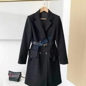 Prada Women's Clothing Single-Breasted Jacket Black 88030