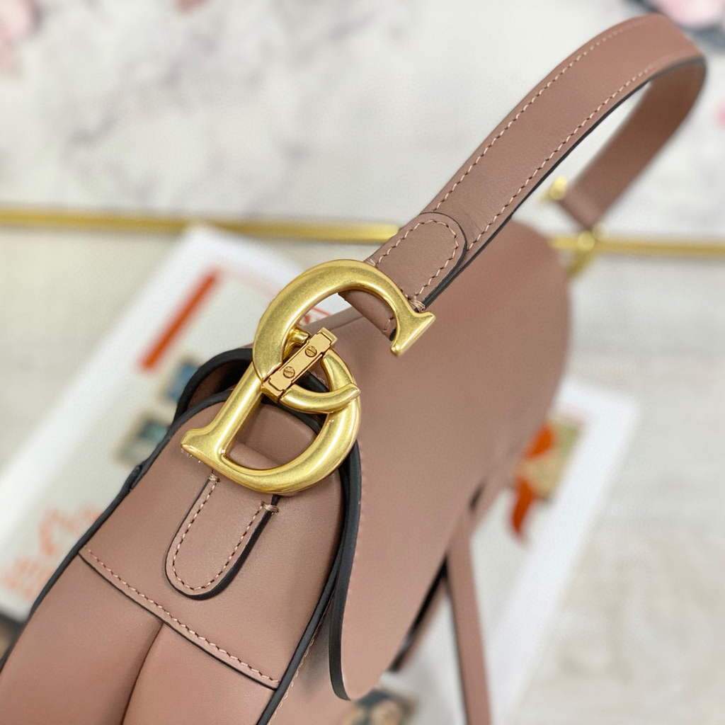 Dior M0446 Dior Saddle Bag M0447 Light Pink Goatskin Gold Hardware | voguebags.ru 67
