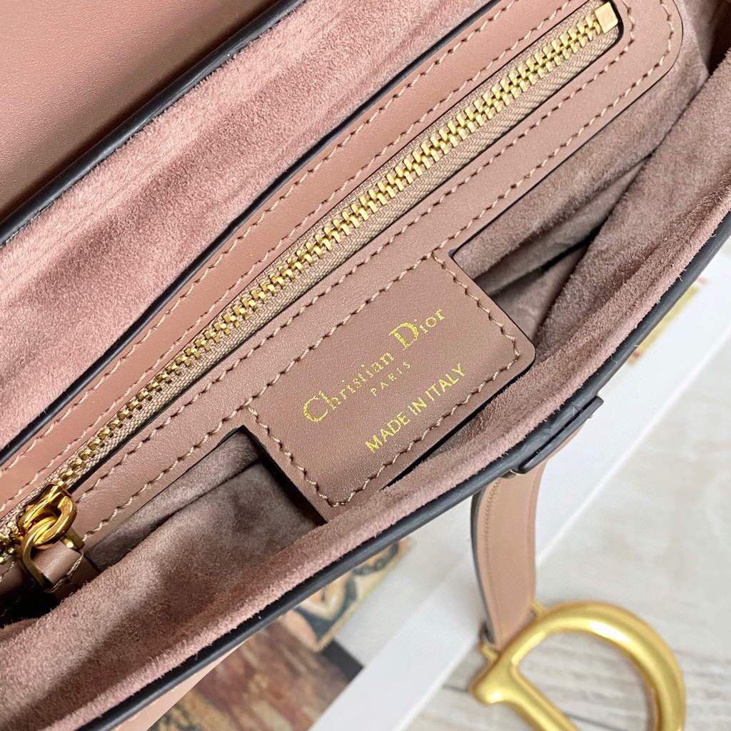 Dior M0446 Dior Saddle Bag M0447 Light Pink Goatskin Gold Hardware | voguebags.ru 68
