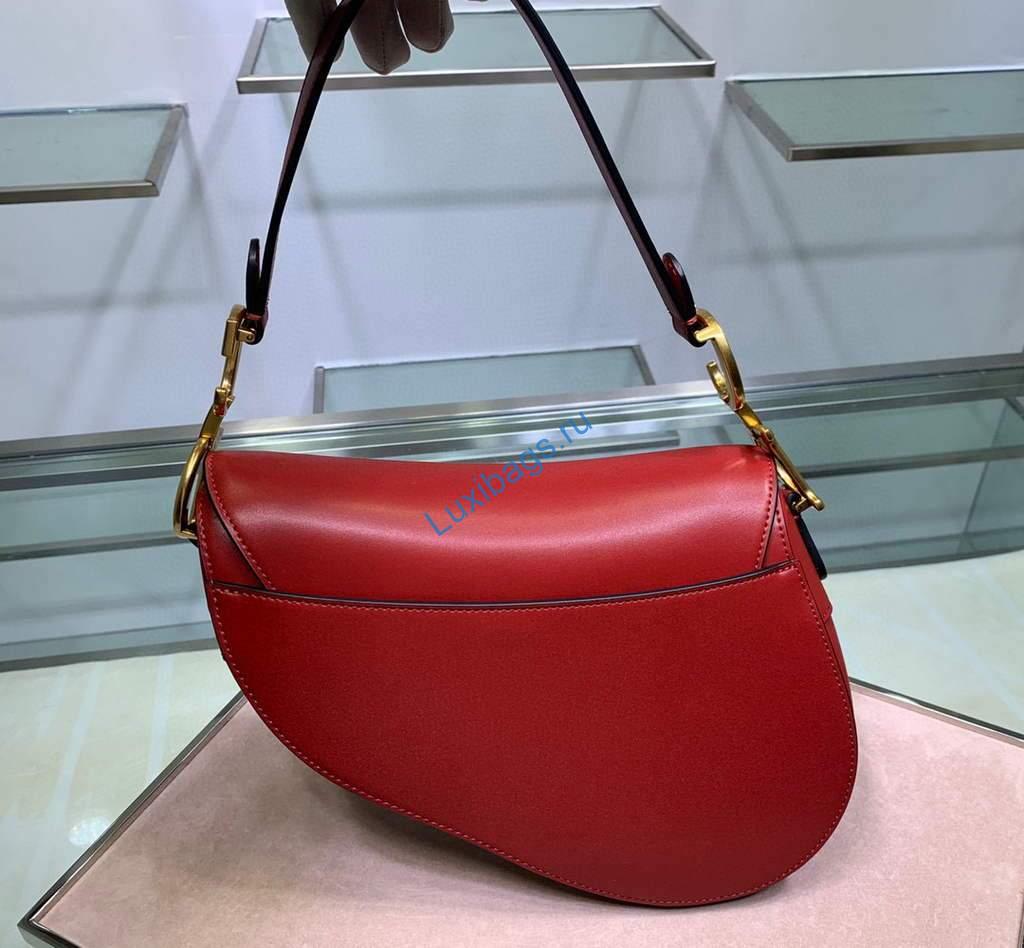 Dior M0446 Dior Saddle Bag M0447 Red Goatskin Gold Hardware | voguebags.ru 88