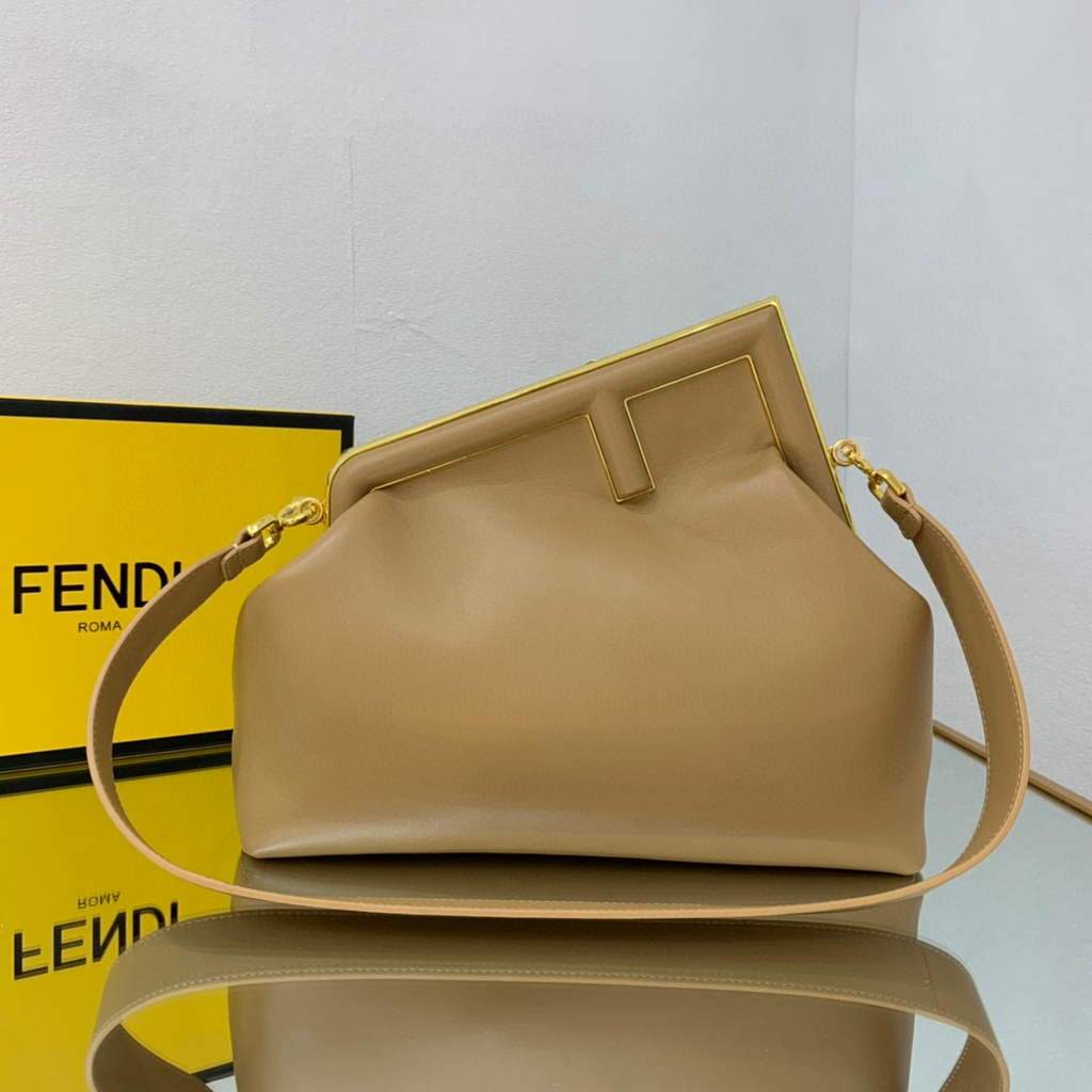 Fendi FIRST Medium Bag Apricot Leather 8BP127