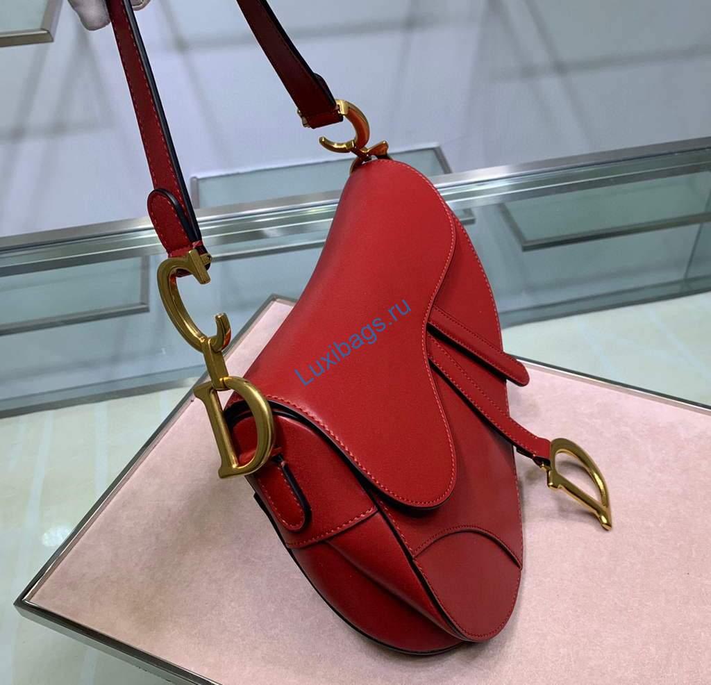 Dior M0446 Dior Saddle Bag M0447 Red Goatskin Gold Hardware | voguebags.ru 89
