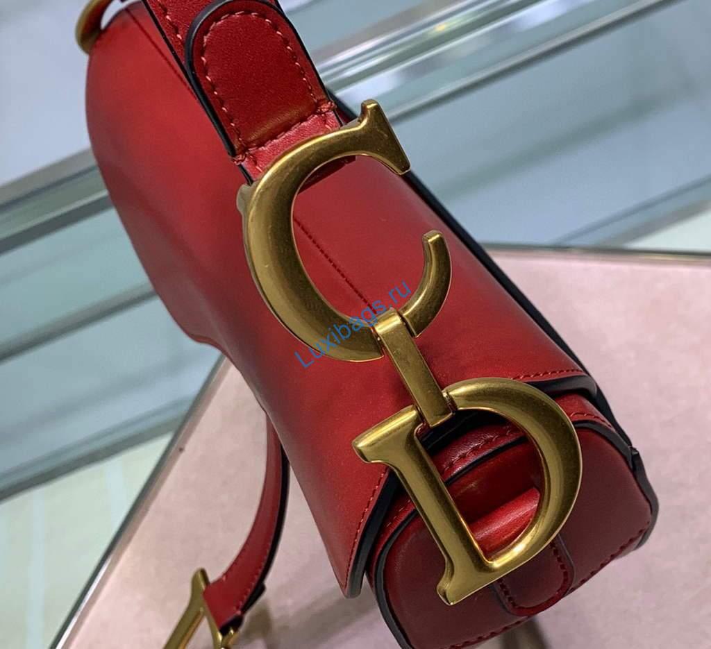 Dior M0446 Dior Saddle Bag M0447 Red Goatskin Gold Hardware | voguebags.ru 92