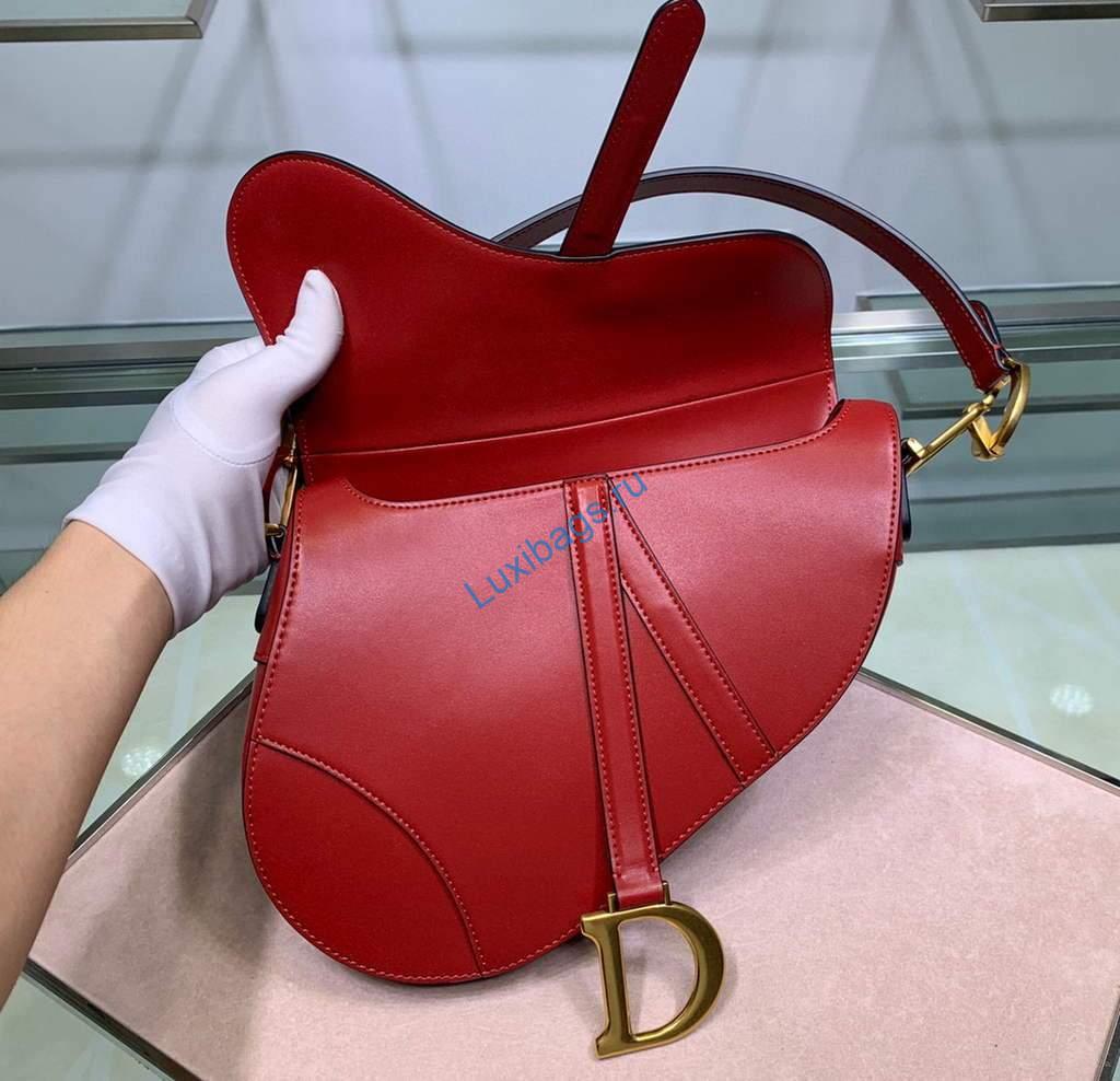 Dior M0446 Dior Saddle Bag M0447 Red Goatskin Gold Hardware | voguebags.ru 93