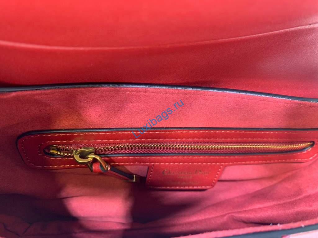 Dior M0446 Dior Saddle Bag M0447 Red Goatskin Gold Hardware | voguebags.ru 94