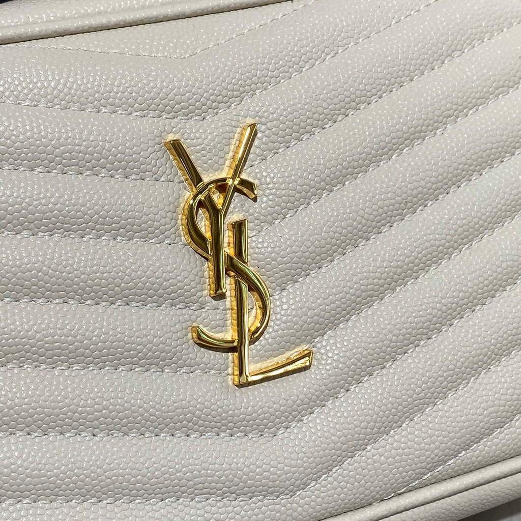YSL 612579 Yves Saint Laurent 585040 Lou Mini Bags White with gold | ysl 612579 yves saint laurent 585040 lou mini bags 21