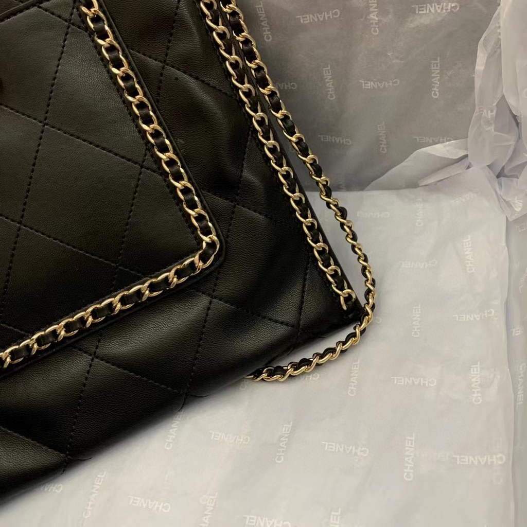 Chanel AS2973 Shopping Bag Calfskin Black | chanel as2973 shopping bag calfskin black 13