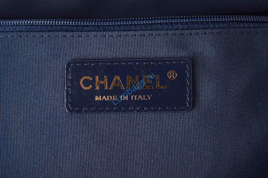 Chanel Shopping Bag Tote AS3261 Navy Blue | chanel shopping bag tote as3261 32