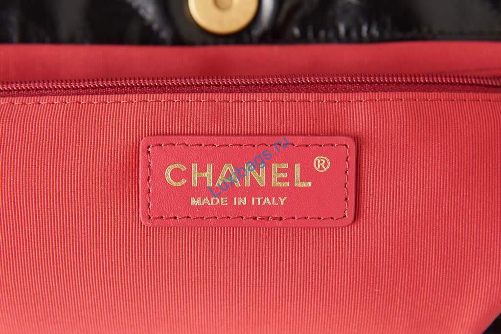 Chanel Shopping Bag Tote AS3261 Black with White | chanel shopping bag tote as3261 50
