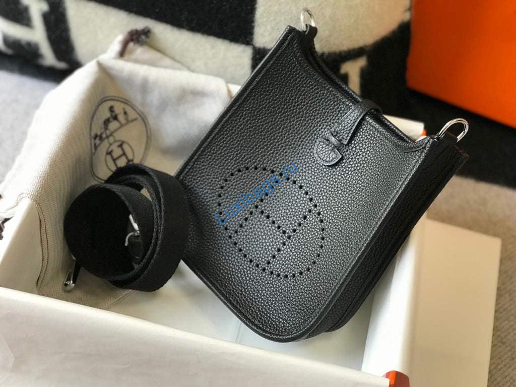 Hermes Evelyne Bag Designer Hermes Mini Crossbody Real Bag 20421 Black | hermes evelyne bag designer hermes mini crossbody real bag 20420 4