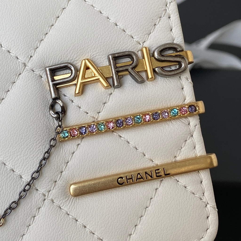 Chanel AP2508 Wallet On Chain Lambskin Shoulder Bag White | chanel ap2508 wallet on chain lambskin shoulder bag white 13