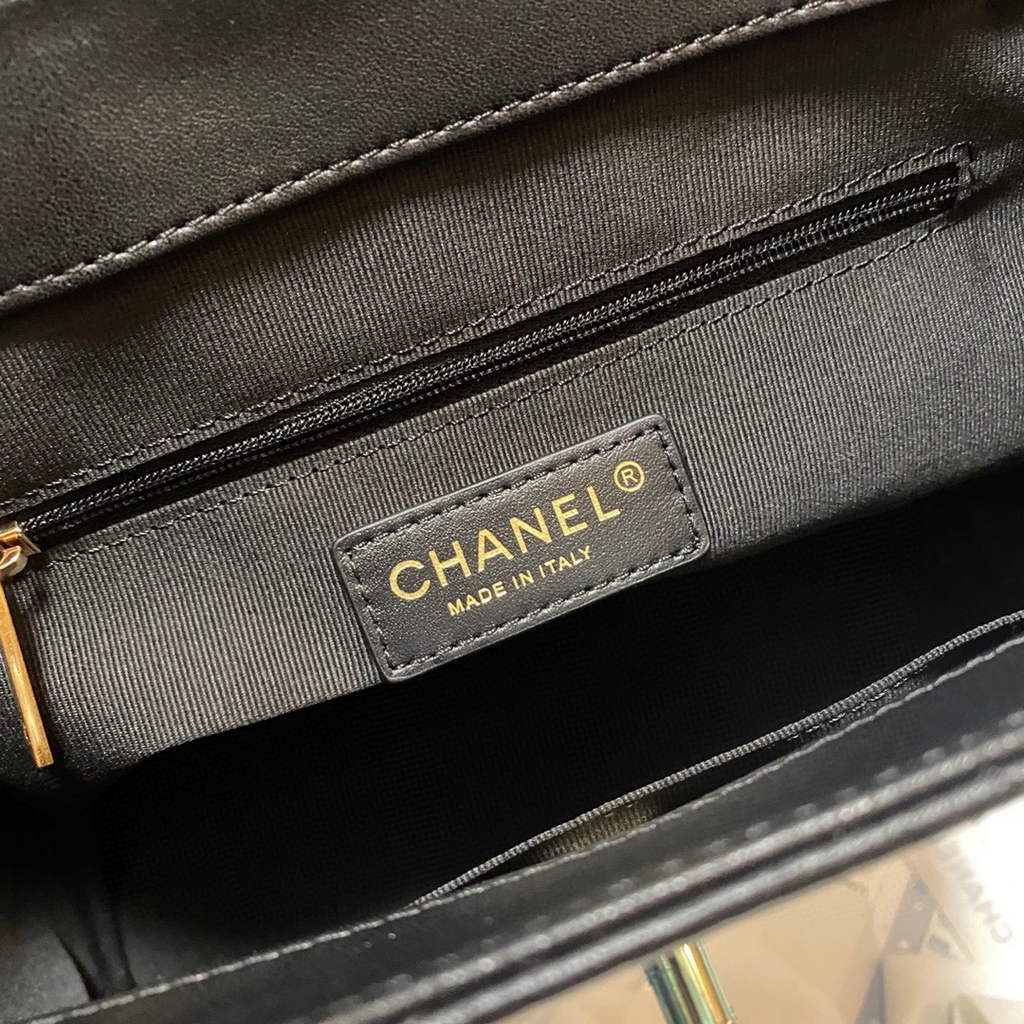 Chanel AS2457 Shoulder Shopping tote Bag Black | chanel as2457 shoulder shopping tote bag black 9