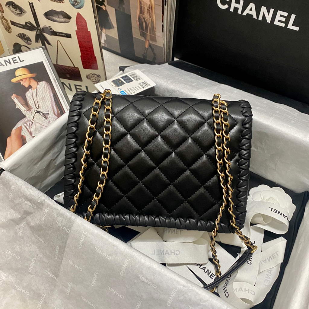 Chanel AS2496 Flap Bag Shoulder Bag Black | chanel as2496 flap bag shoulder bag black 3