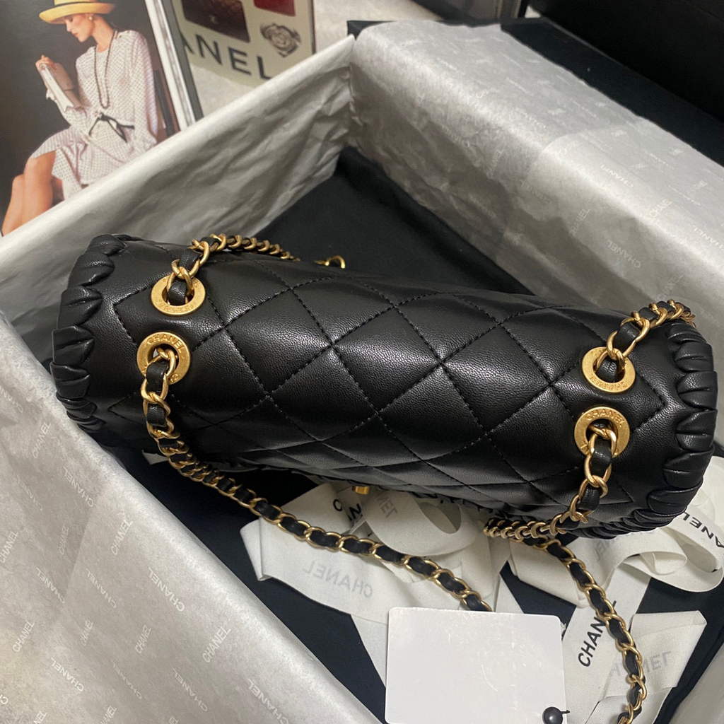 Chanel AS2496 Flap Bag Shoulder Bag Black | chanel as2496 flap bag shoulder bag black 5