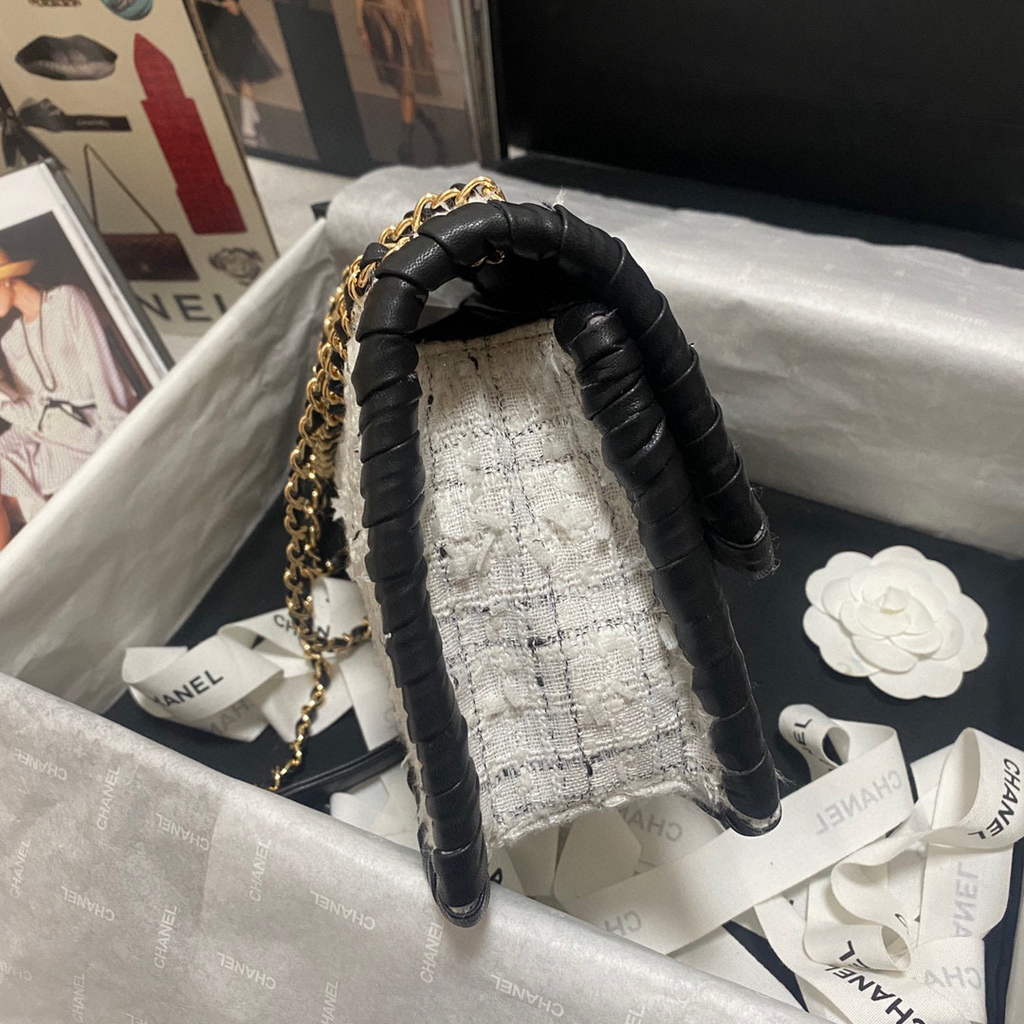 Chanel AS2496 Flap Bag Shoulder Bag Canvas White | chanel as2496 flap bag shoulder bag canvas white 3