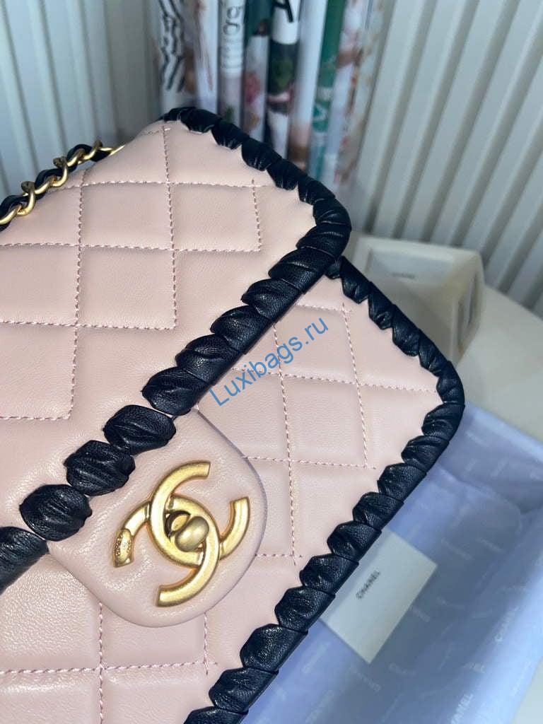 Chanel AS2496 Flap Bag Shoulder Bag Pink | chanel as2496 flap bag shoulder bag pink 4