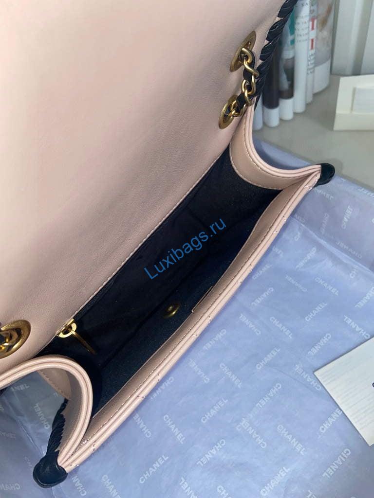 Chanel AS2496 Flap Bag Shoulder Bag Pink | chanel as2496 flap bag shoulder bag pink 8