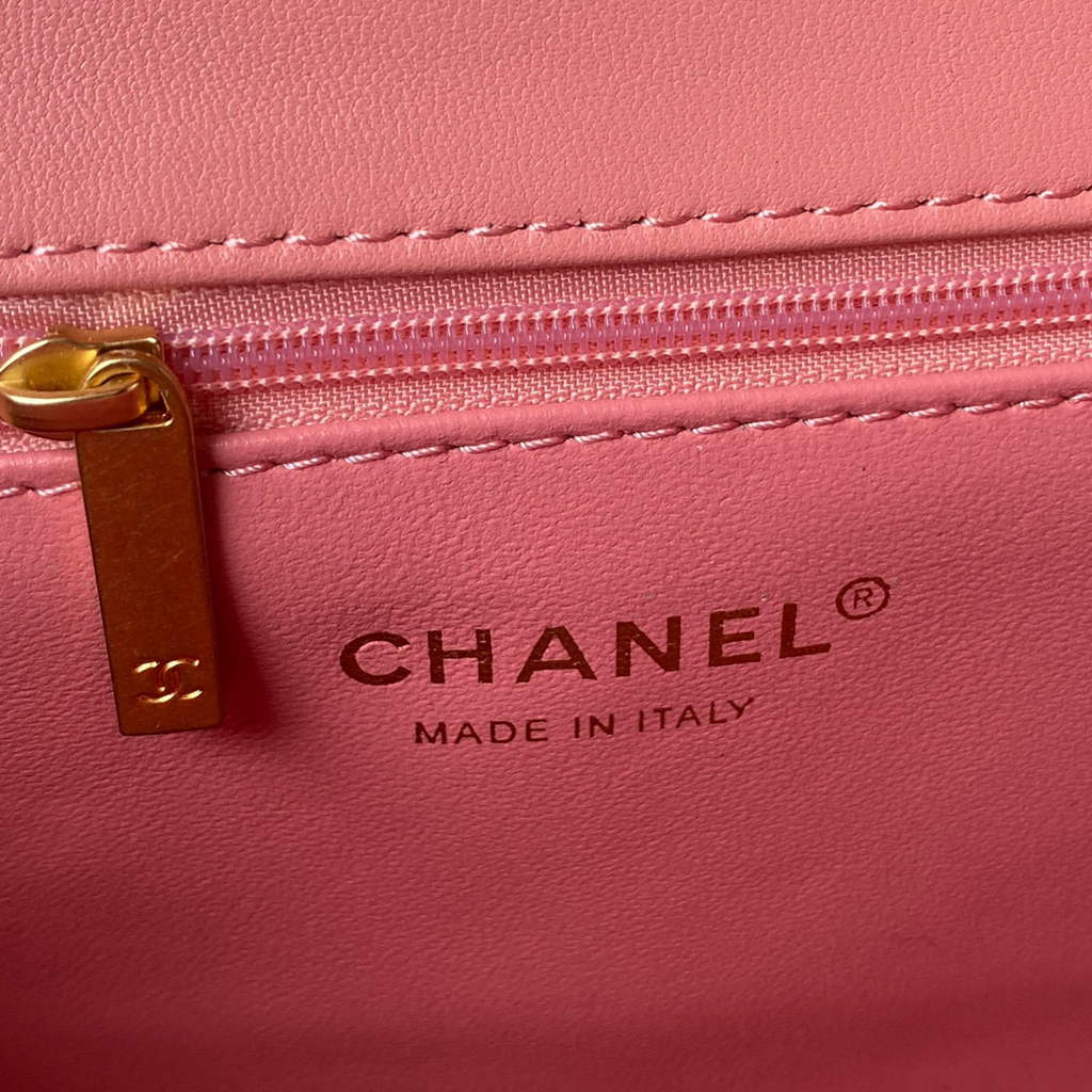 Chanel Flap Bag Lampskin Diamond AS1793 Pink | chanel flap bag lampskin diamond as1793 pink 8