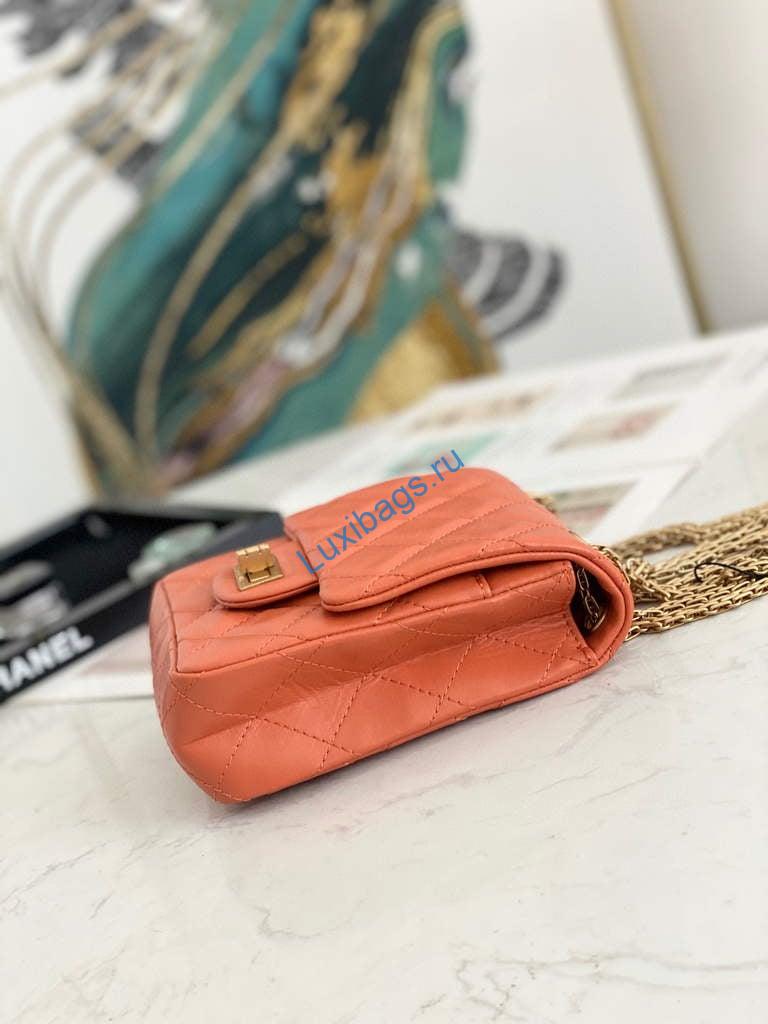 Chanel Flap Phone Shoulder bag Lampskin Red AS1326 Orange | chanel flap phone shoulder bag lampskin red as1326 red 12