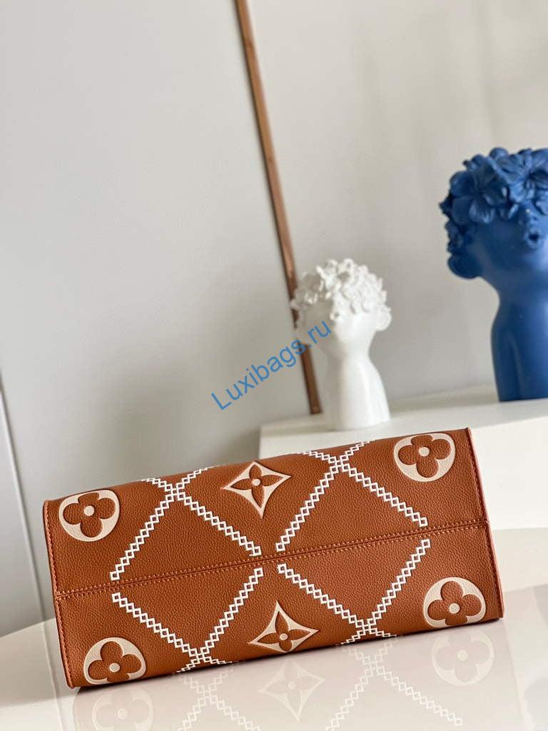 Louis Vuitton M46015 LV M46016 Onthego MM Monogram Arizona Brown | louis vuitton m46015 lv m46016 onthego mm monogram arizona brown 2