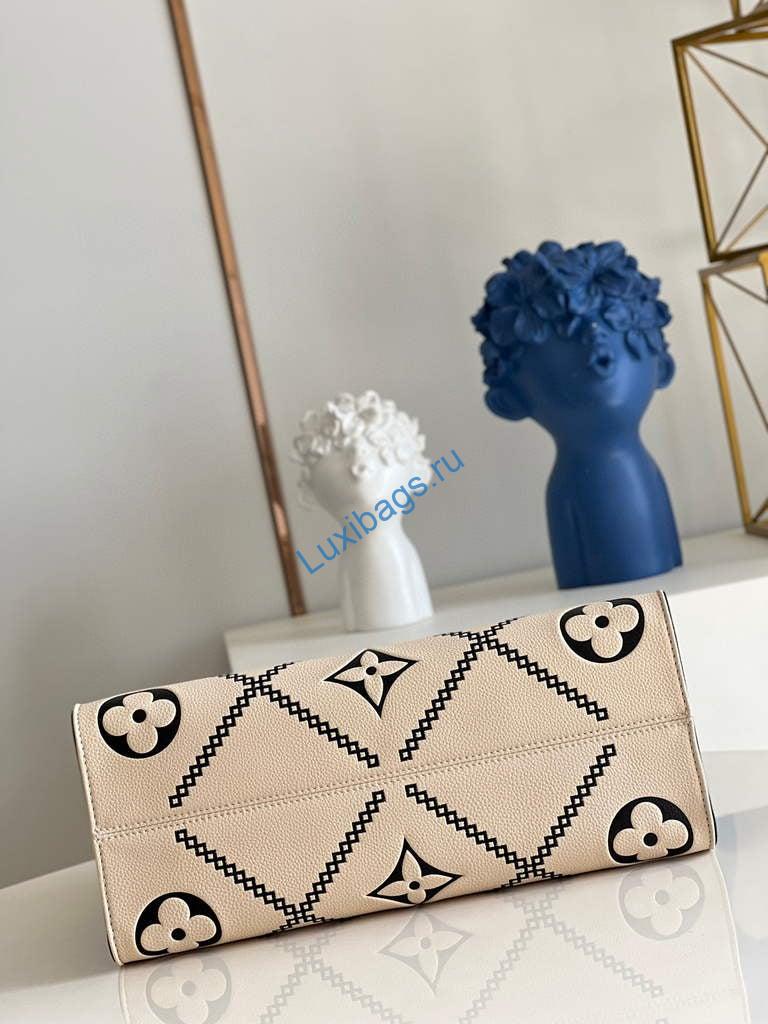 Louis Vuitton M46016 LV M46015 Onthego MM Monogram Crame | louis vuitton m46015 lv m46016 onthego mm monogram creame 2