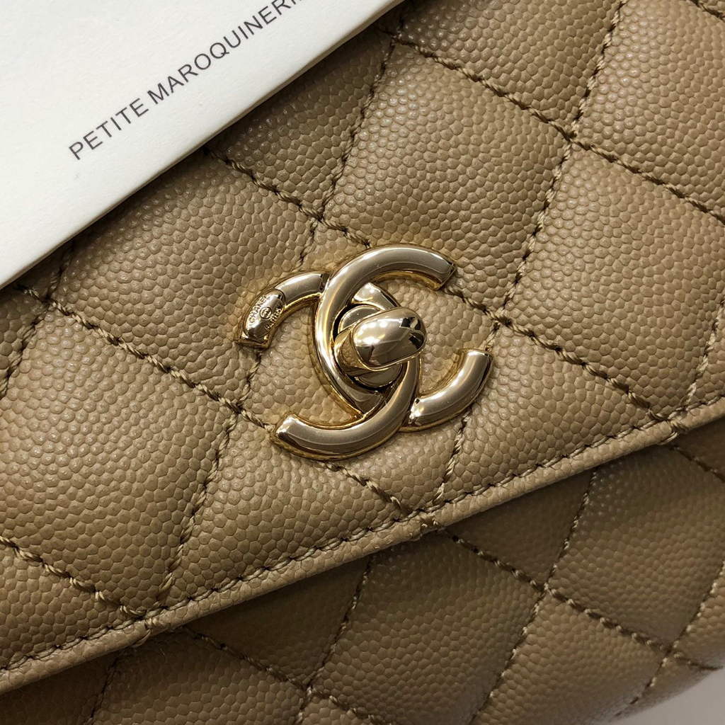 Chanel A92990 Medium Flap Bag With Top Handle Bag Light Apricot | chanel a92990 meduim flap bag with top handle handbag 35