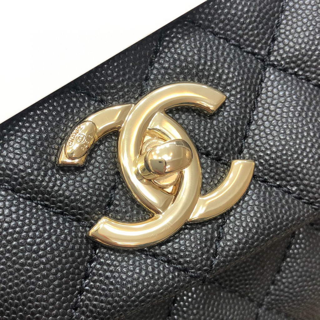 Chanel A92991 Large Flap Bag With Top Handle handBag Black | chanel a92991 large flap bag with top handle handbag 110