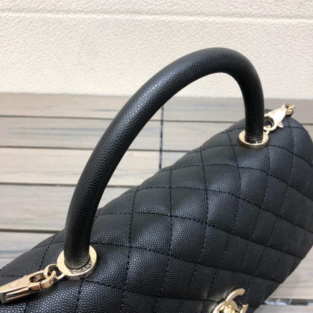 Chanel A92991 Large Flap Bag With Top Handle handBag Black | chanel a92991 large flap bag with top handle handbag 111