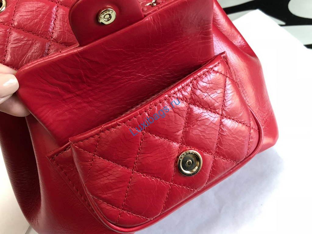 Chanel A99121 Backpack A3002 Calfskin Red | chanel a99121 backpack a3002 calfskin red 05