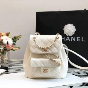 Chanel A99121 Backpack A3002 Calfskin White