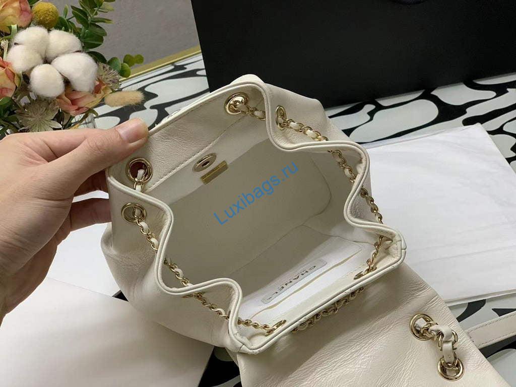 Chanel A99121 Backpack A3002 Calfskin White | chanel a99121 backpack a3002 calfskin red 16