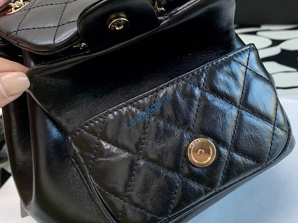 Chanel A99121 Backpack A3002 Calfskin Black | chanel a99121 backpack a3002 calfskin red 23