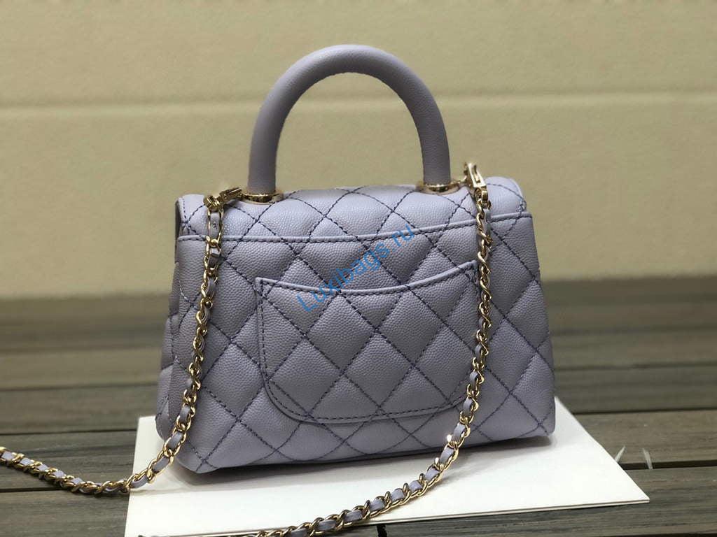 Chanel AS2215 mini flap bag with top handle Bag light blue | chanel as2215 mini flap bag with top handle bag light blue 41