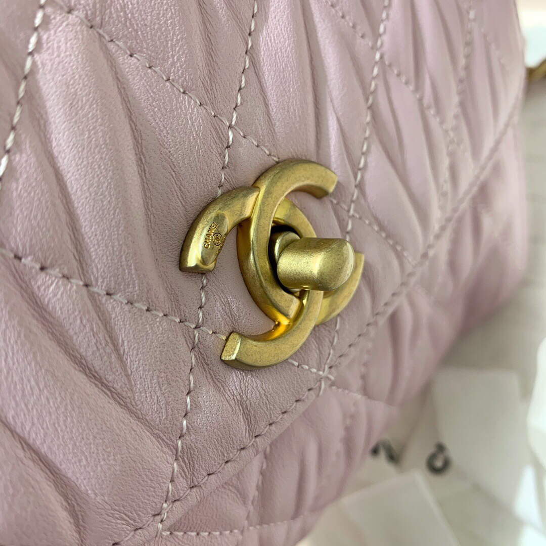 Chanel AS2478 Flap CC Wrapped Bag with Top Handle Pink | chanel as2478 flap cc wrapped bag with top handle 03