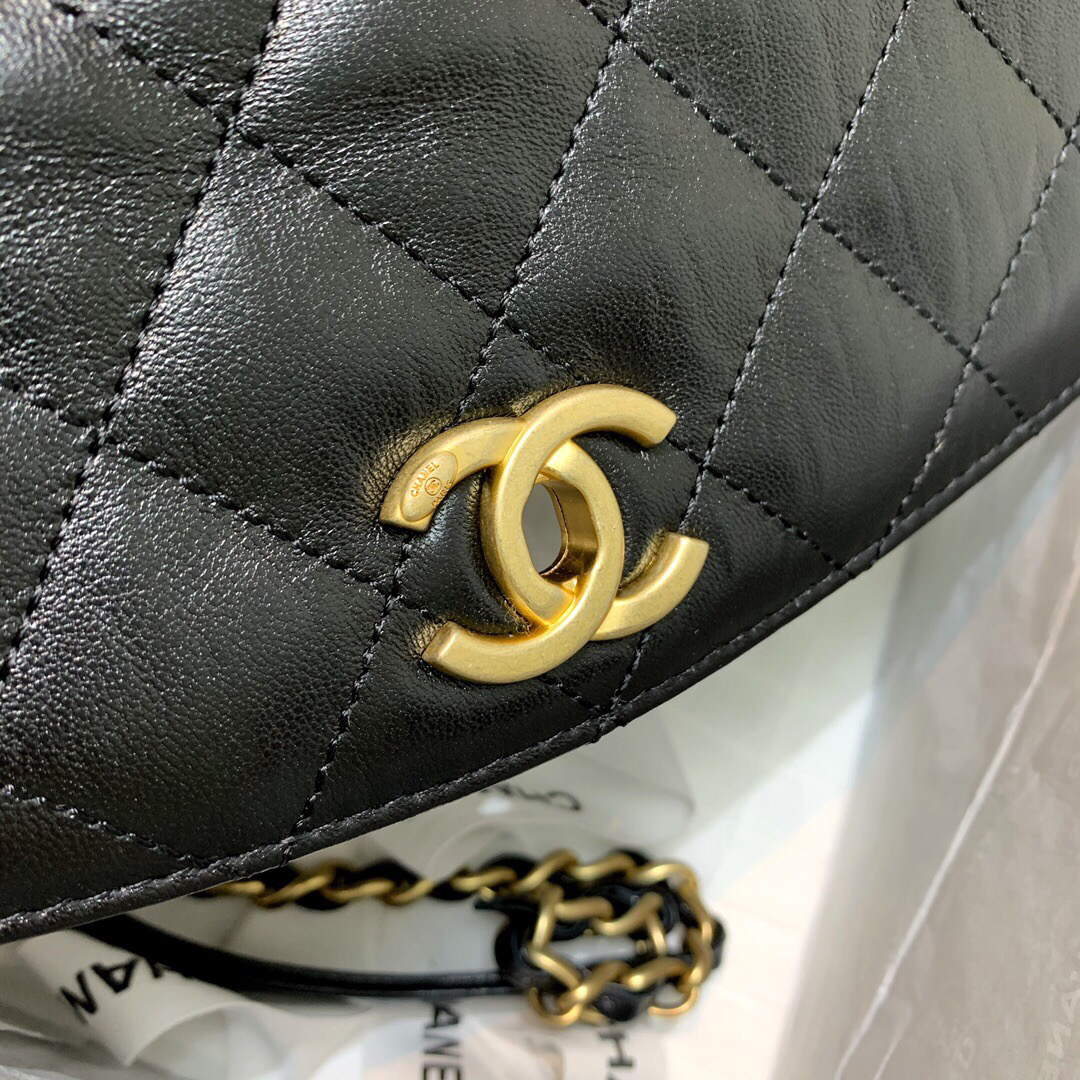 Chanel AS2478 Flap CC Wrapped Bag with Top Handle Black | chanel as2478 flap cc wrapped bag with top handle 12